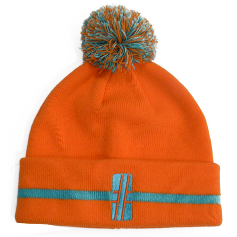 Orange Bobble Beanie - Hashtag Board Co.
