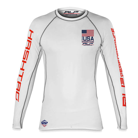 RU3 TEAM USA PERFORMANCE RASH GUARD 50 UVP - Hashtag Board Co.